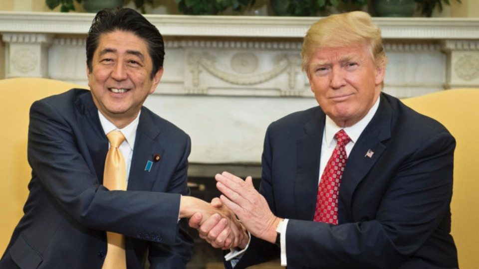 Shinzo Abe y Trump