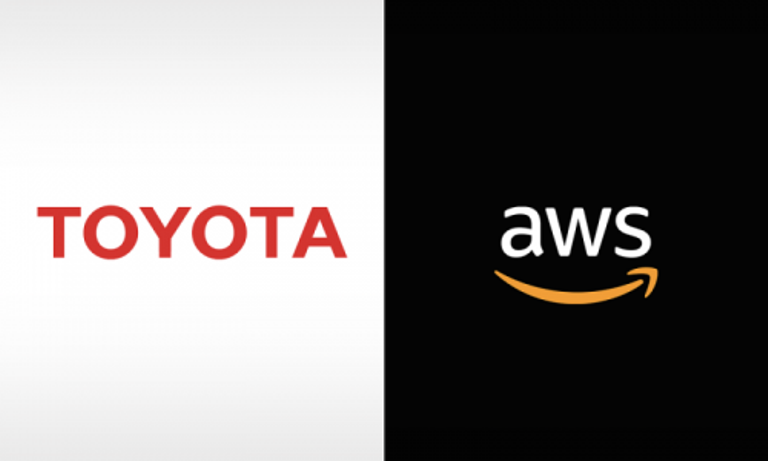 Logos de Toyota y Amazon Web Services