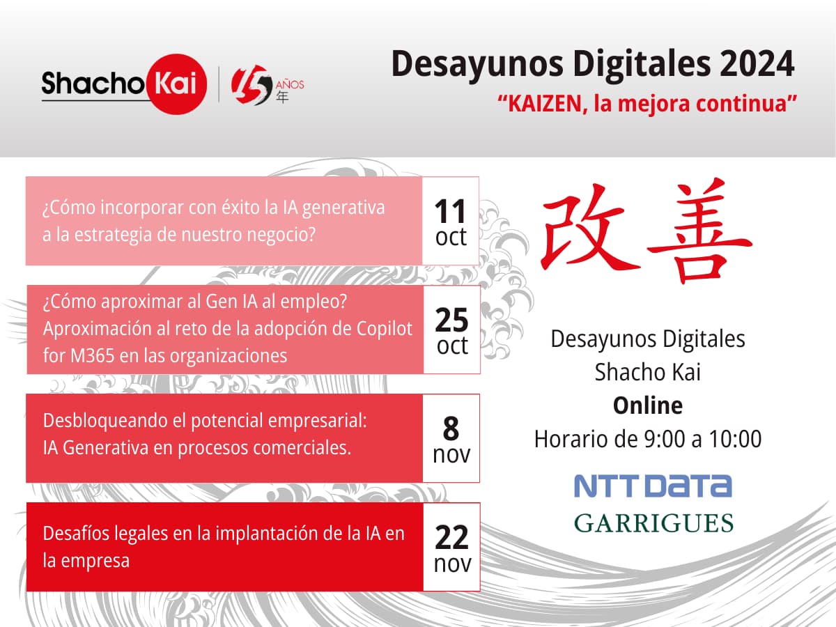 Calendario de desayunos digitales Shacho Kai para el 4Q 2024